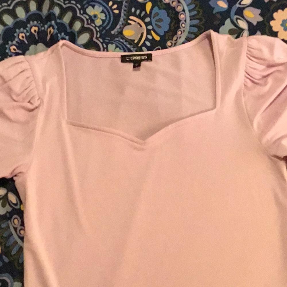 Lilac tulip sleeve Express blouse